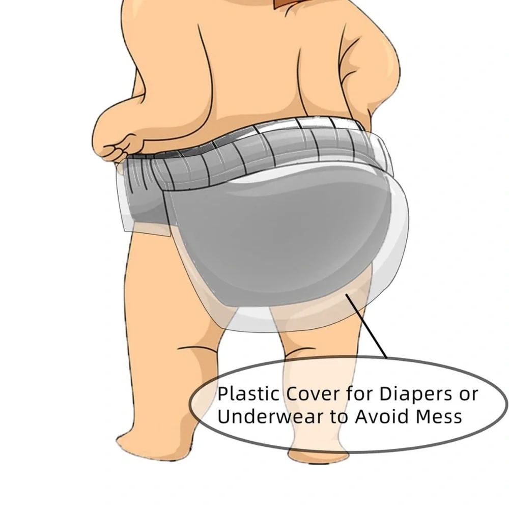 Plastic underwear cover for potty training pants, size 3T
